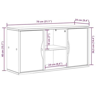 Tv-meubel 79x24x40,5 cm massief grenenhout