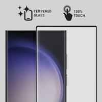 Lunso - Samsung Galaxy S23 Ultra - Gehard Beschermglas - Full Cover Screenprotector - Black Edge - thumbnail