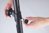 K&M 26736 verstelbare tussenpaal met M20 schroefdraad zwart - thumbnail