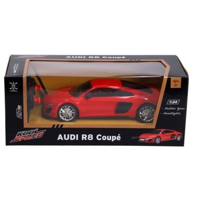 RC Audi R8 coupé rood schaal 1:24