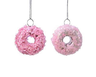 Kerstornament Donut Roze Assorti 2st