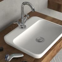 ELIOT tweegreepskraan wastafel, chroom draaibare uitloop keramische ½" ventiel bovenstukken flexibele metalen aansluitslangen volgens DVGW/KTW-A 1 ¼" messing-afvoerplug en waste stangen mou - thumbnail