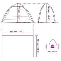strandtent 2-persoons waterdicht snelontgrendeling grijs - thumbnail