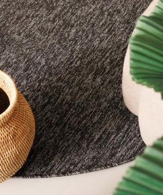 Tapeso Rond vloerkleed Lush - antraciet - 200 cm rond Tapeso Rond vloerkleed Lush - antraciet - 200 cm rond