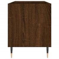 Platenkast 85x38x48 cm bewerkt hout bruin eikenkleur - thumbnail