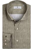 Thomas Maine Heren Overhemd Groen Micro All-over Print Kent Tailored Fit - thumbnail
