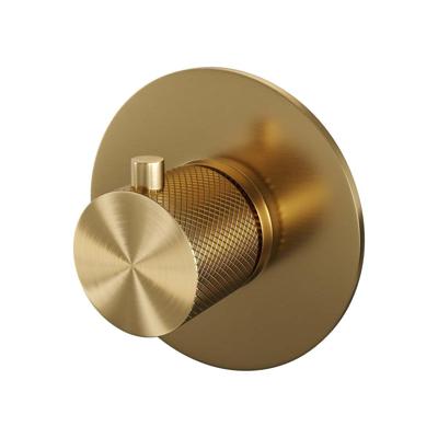 Brauer Gold Carving - Losse inbouwthermostaat - In/afbouwdelen - Goud Geborsteld PVD