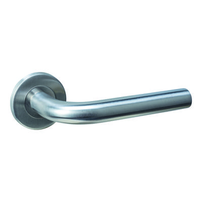 Intersteel DeurklinkQ 02 op rond rozet RVS - 1335.102202