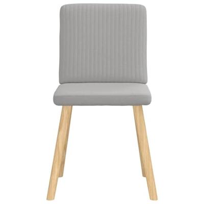 Eetkamerstoelen 4 st stof wolk grijs