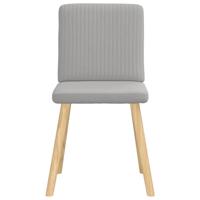 Eetkamerstoelen 4 st stof wolk grijs - thumbnail