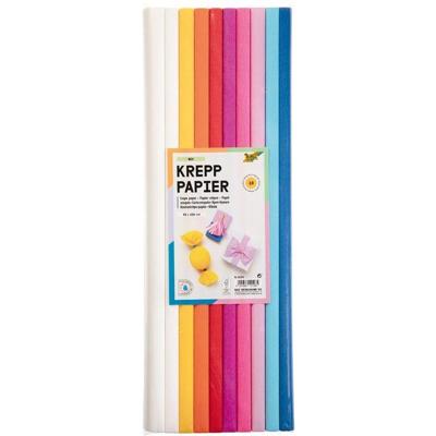 Crepepapier folia 50x200cm 10 rollen mixkleuren