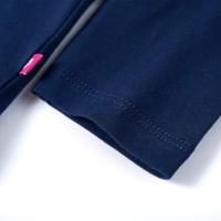 Kindershirt met lange mouwen eenhoorn 128 marineblauw - thumbnail