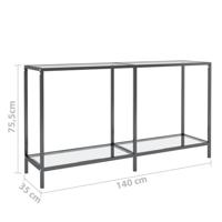 Wandtafel 140x35x75,5 cm gehard glas transparant - thumbnail