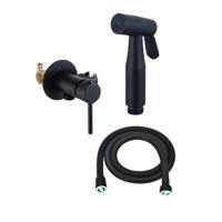 Fortifura Calvi Mengkraan Bidetset - handdouchehouder -100cm doucheslang - bidet handdouche - mat zwart SW1236929/SW1212628/SW970016 - thumbnail