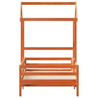 Bedframe met huisje massief grenenhout wasbruin 75x190 cm - thumbnail