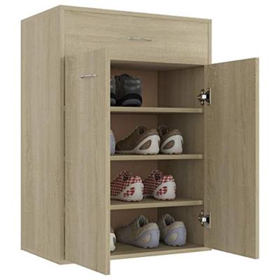VidaXL Schoenenkast 60x35x84 cm bewerkt hout sonoma eikenkleurig