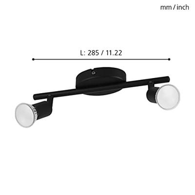 Eglo Zwarte opbouwspotBuzz-Led - 32429