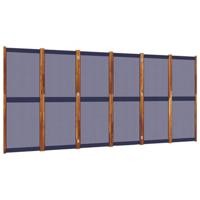 Kamerscherm met 6 panelen 420x180 cm donkerblauw - thumbnail