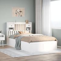 Bedframe zonder matras massief grenenhout wit 135x190 cm - thumbnail