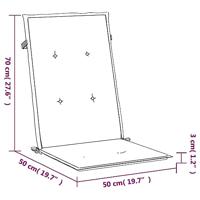 Tuinstoelkussens 6 st 120x50x4 cm crme - thumbnail