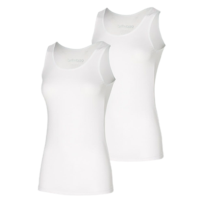 2-pack dames hemden bamboe - Onderhemd ronde hals vrouwen - Singlet