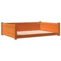 VidaXL Hondenmand 105,5x75,5x28 cm massief grenenhout wasbruin - thumbnail
