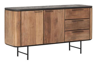 DTP Home Dressoir 'Soho' Teakhout en betonlook, 160cm