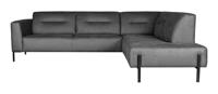 LABEL51 Hoekbank 'Napoli' Rechts, Micro Suede, kleur Antraciet - thumbnail