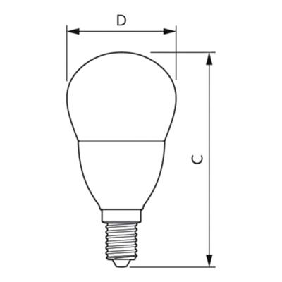 Philips LED 31304000 LED-lamp Energielabel E (A - G) E14 Kogel 7 W = 60 W Warmwit (Ø x l) 48 mm x 93 mm 1 stuk(s)
