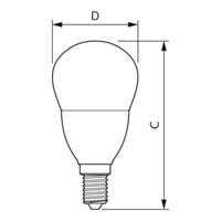 Philips LED 31304000 LED-lamp Energielabel E (A - G) E14 Kogel 7 W = 60 W Warmwit (Ø x l) 48 mm x 93 mm 1 stuk(s) - thumbnail