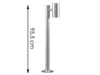 Staande buitenlamp 2 x 8W 700 lumen dimbaar Ull gegalvaniseerd LED downspot 591-320 - thumbnail