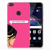 Huawei P8 Lite 2017 Silicone-hoesje Woman Don't Touch My Phone - thumbnail
