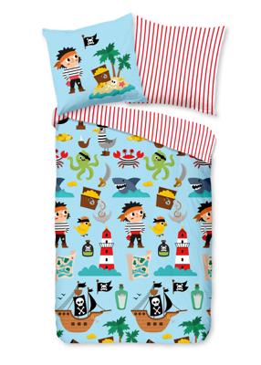 Good Morning Kinderdekbedovertrek "piraten/ zee thema" - Multi - (135x200 cm) - Katoen