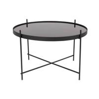 Zuiver Ronde Salontafel 'Cupid' Glas, kleur Zwart - thumbnail