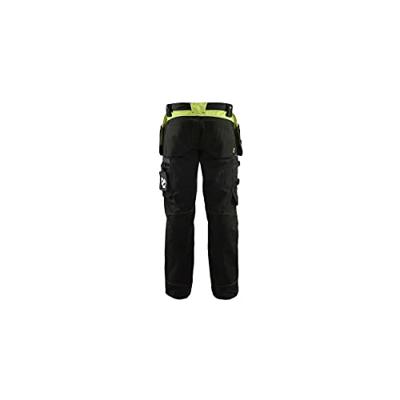 Blåkläder Werkbroek met spijkerzakken 15551860 | Zwart/High Vis Geel | Maat C50 - 7330509753002