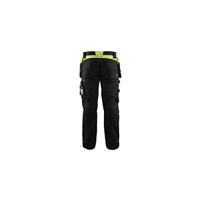 Blåkläder Werkbroek met spijkerzakken 15551860 | Zwart/High Vis Geel | Maat C50 - 7330509753002 - thumbnail