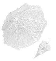 Kanten Paraplu wit - thumbnail