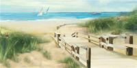 Schilderij - Handgeschilderd - Strand pad 150x60cm - thumbnail