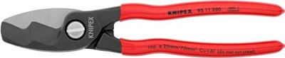 Knipex Kabelschaar met dubbele snijkanten met kunststof bekleed 200 mm - 9511200