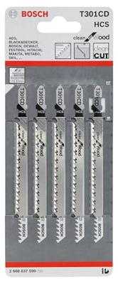 Bosch Accessoires Decoupeerzaagblad T 301 CD Clean for Wood 5st - 2608637590