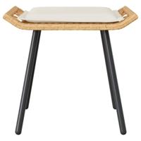 Tuinbankenset met kussen 4 pcs Naturel poly rattan - thumbnail