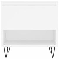 Salontafels 2 st 50x46x50 cm bewerkt hout wit - thumbnail