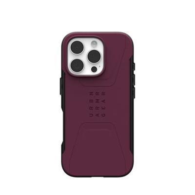 UAG Civilian MagSafe Case Cover Apple iPhone 16 Pro Bordeaux Stootbestendig