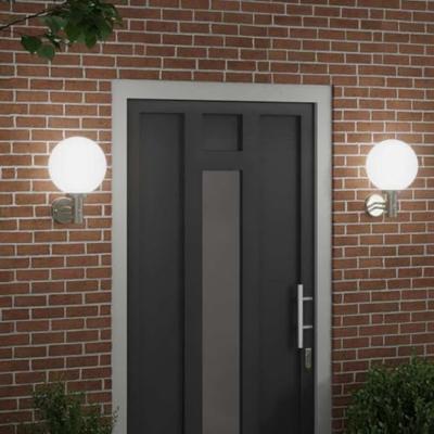 Buitenwandlampen 2 pcs Zilver 28 x 25 x 38 cm Roestvrij staal