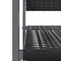 Tuinstoelen 4 st 54x62,5x89 cm poly rattan zwart - thumbnail