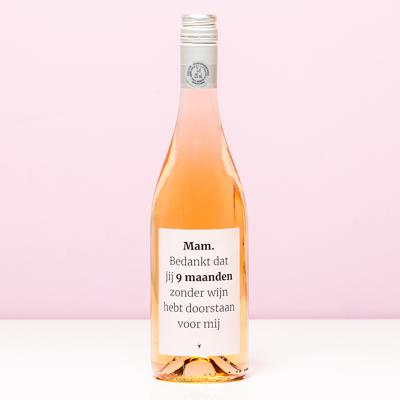 Wijnfles 9 maanden zonder wijn voor mij - Rosé (Blush Rosé) Wijnfles 9 maanden zonder wijn voor mij - Rosé (Blush Rosé)