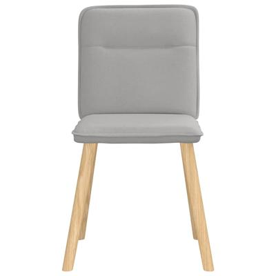 Eetkamerstoelen 4 st stof wolk grijs