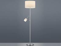 Trio Vloer LeeslampHotel 2-lichts metaalgrijs met witte kap - 403900201 - thumbnail