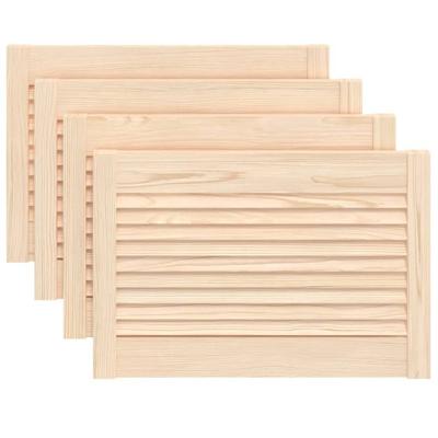 VidaXL Kastdeuren met lamellen 4 st 39,5x59,4 cm massief grenenhout VidaXL Kastdeuren met lamellen 4 st 39,5x59,4 cm massief grenenhout