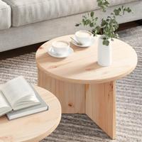Koffietafel Set 2 pcs Naturel 49 x 49 x 28 cm - thumbnail